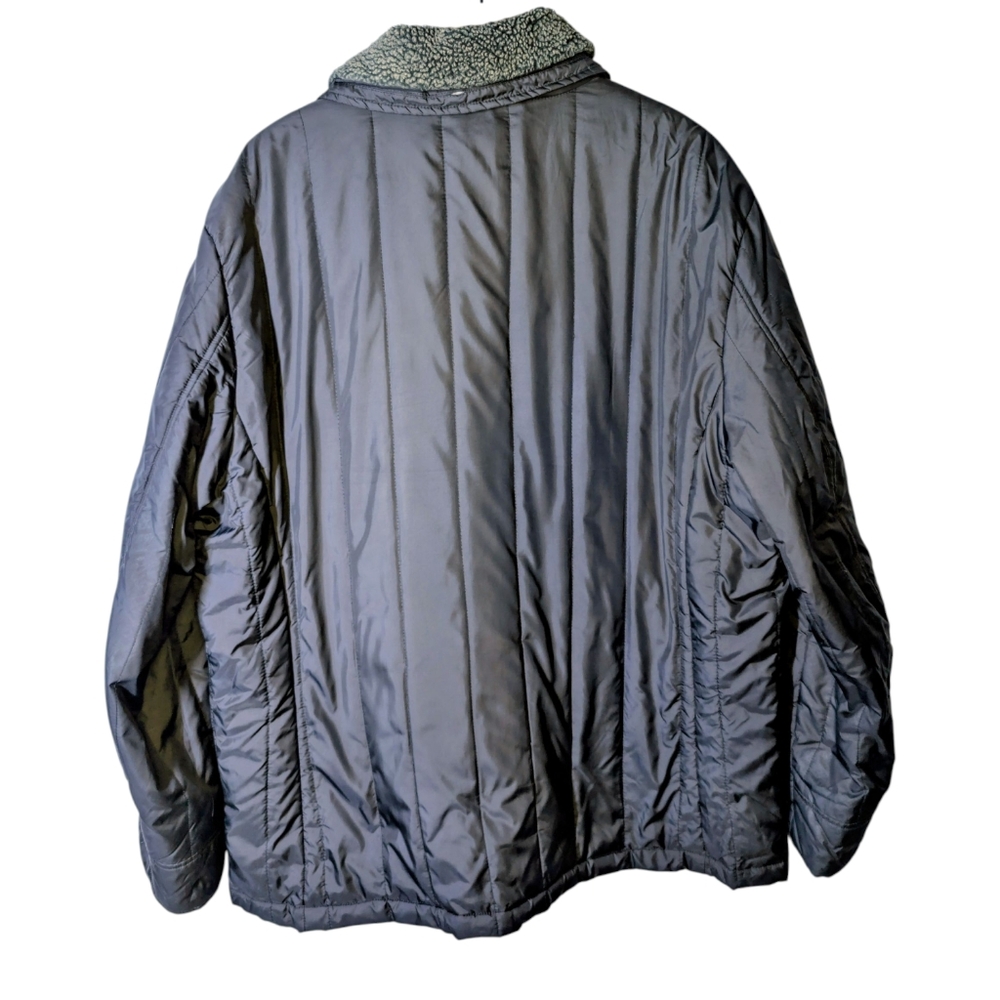 Michael Kors Dark Gray Quilted Jacket with Shearling Collar - Picture 2 of 8